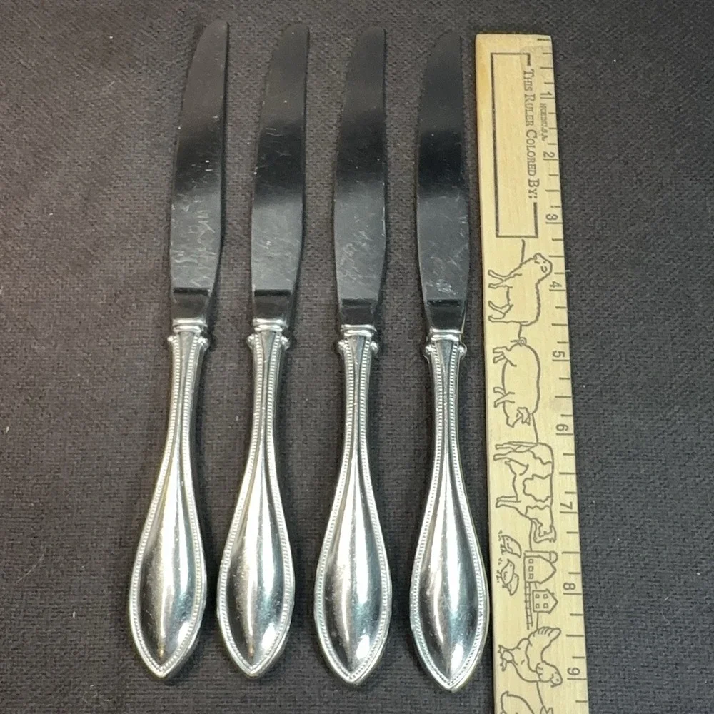 Oneida‎ AMERICAN HARMONY /ARBOR Set of 4 Dinner Knives Stainless Flatware